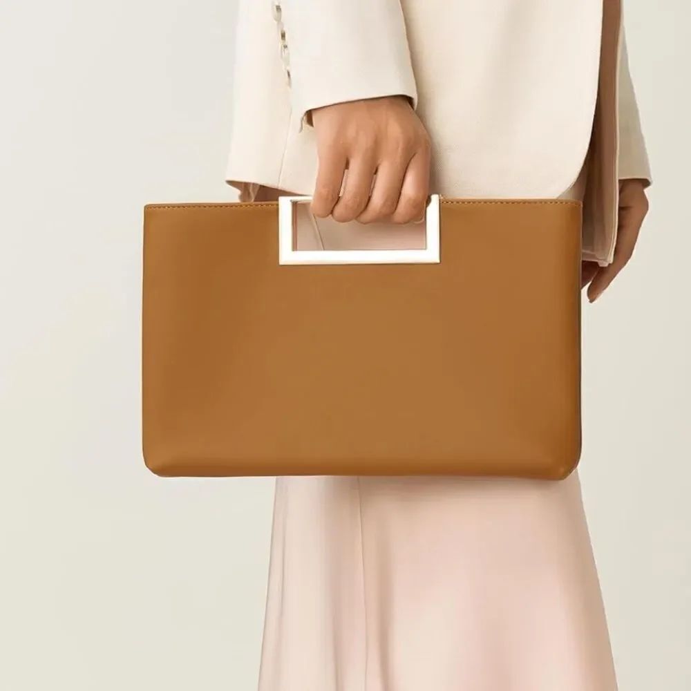 Leather Clutch Purse Evening Handbag - Picture 5 of 5